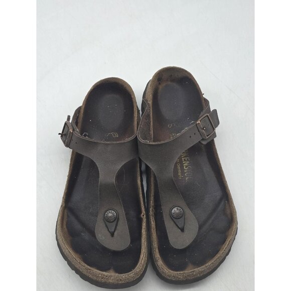 Birkenstock Gizeh Sandals Womens Size 7 EU 38 Brown Thong Cork Footbed Germany - Picture 5 of 16